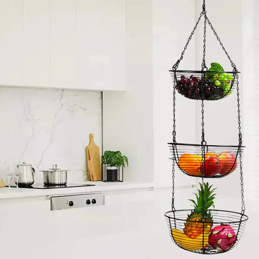 3 Tier Hanging Kitchen Basket